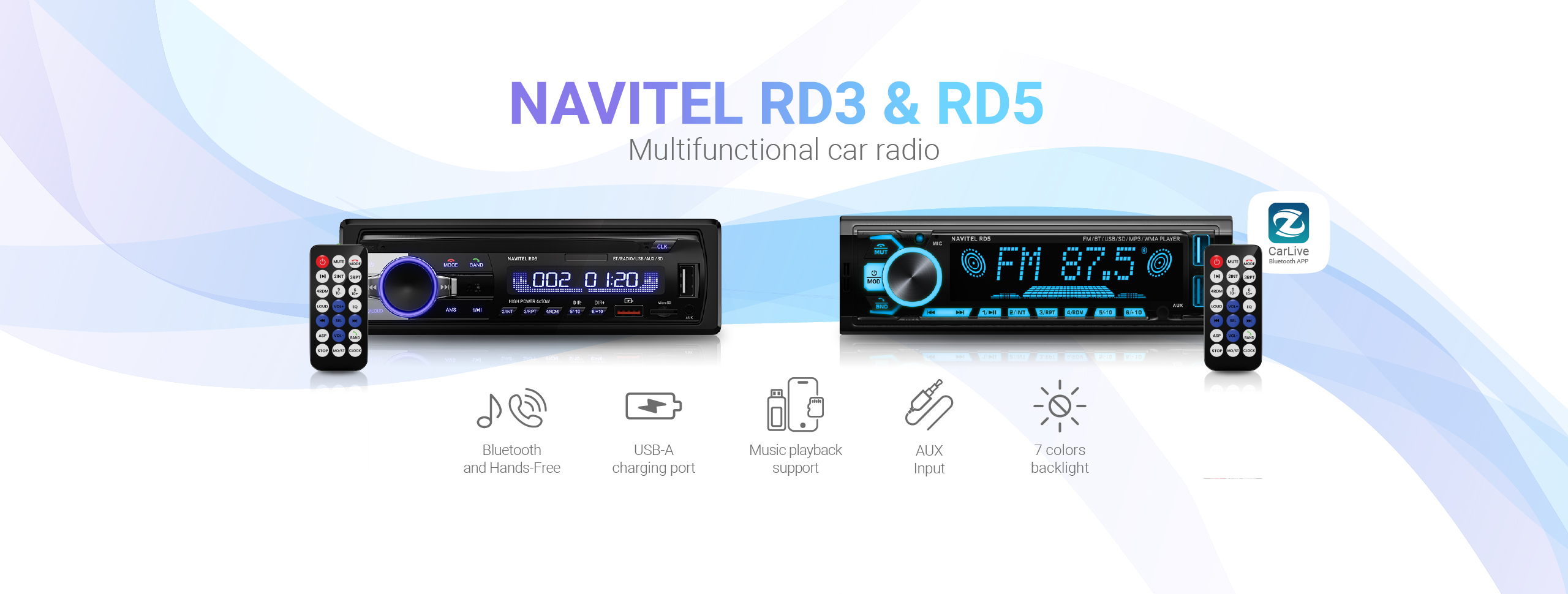 New devices from NAVITEL: multifunctional car radio NAVITEL RD3 and RD5