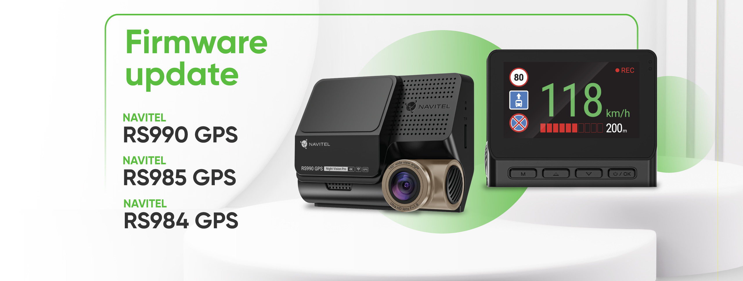 New Firmware Update for NAVITEL RS984 GPS, RS985 GPS, and RS990 GPS Dash Cameras