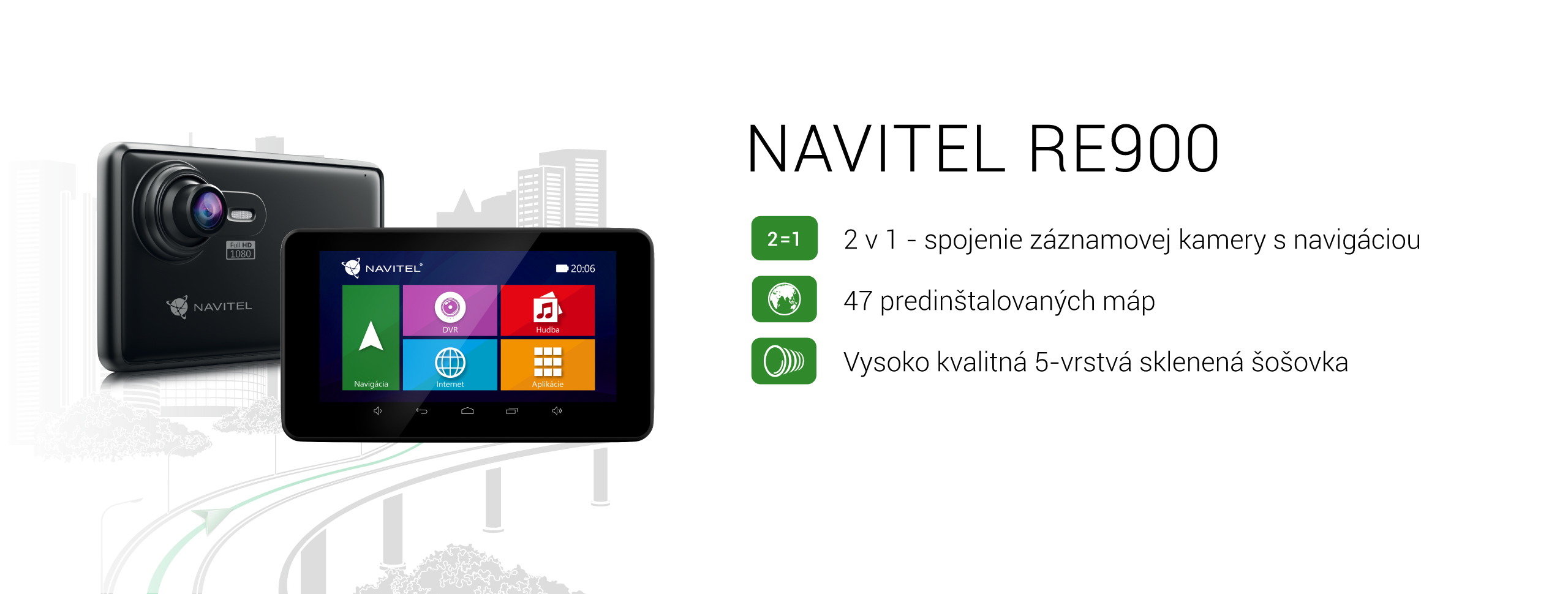 NAVITEL RE900 Full HD kombinuje funkcie kamery a navigácie