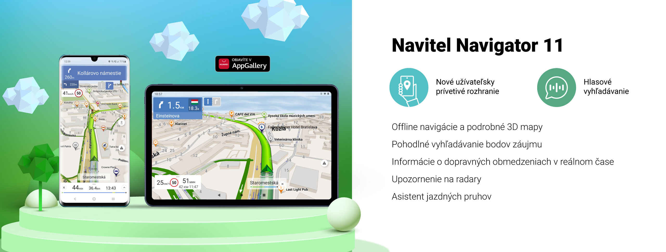 Nová verzia programu Navitel Navigator 11 pre zariadenia Huawei a Honor