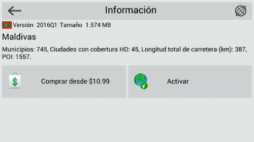 Activation of additional maps 01