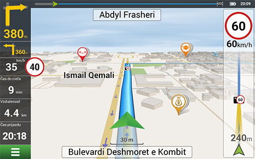 Navitel Navigator. Albánsko, Bosna a Hercegovina, Chorvátsko, Severna Macedonsko, čierna hora, Srbsko, Slovinsko