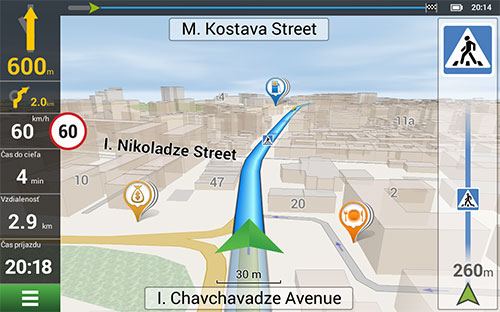 Navitel Navigator. Gruzínsko