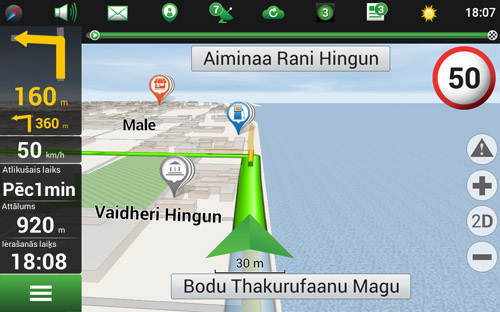 Navitel Navigator. Maldivu salas